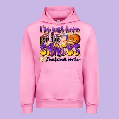 I'm Just Here For The Snacks #basketball Brother Urban Hoodie Designed By Zillion Design Studio