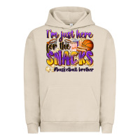 Pigment French Oak i'm just here for the snacks #basketball brother Urban Hoodie - Zillion Design Studio