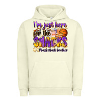 Pigment Pistachio i'm just here for the snacks #basketball brother Urban Hoodie - Zillion Design Studio
