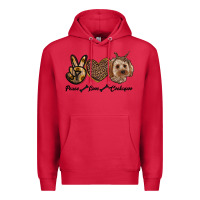 Cardinal peace love cockapoo Premium Hoodie - RanaPortraitStore