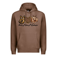 Chestnut peace love cockapoo Premium Hoodie - RanaPortraitStore