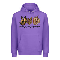 Purple peace love cockapoo Premium Hoodie - RanaPortraitStore