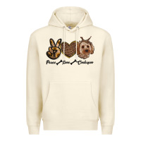 Sandshell peace love cockapoo Premium Hoodie - RanaPortraitStore