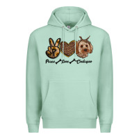 Seafoam peace love cockapoo Premium Hoodie - RanaPortraitStore