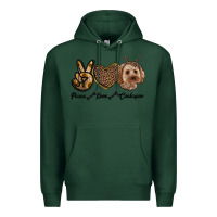 Sports Green peace love cockapoo Premium Hoodie - RanaPortraitStore