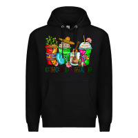 Black cinco de mayo coffee cups Premium Hoodie - Zillion Design Studio