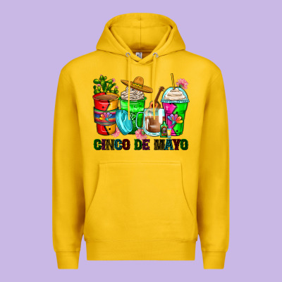 Cinco De Mayo Coffee Cups Premium Hoodie Designed By Zillion Design Studio