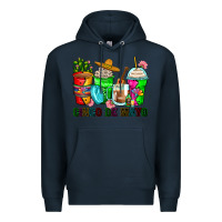 Navy cinco de mayo coffee cups Premium Hoodie - Zillion Design Studio