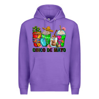 Purple cinco de mayo coffee cups Premium Hoodie - Zillion Design Studio