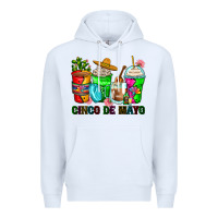 White cinco de mayo coffee cups Premium Hoodie - Zillion Design Studio