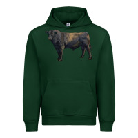 Forest Green black angus bull Urban Hoodie - RanaPortraitStore