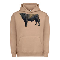 Pigment Burro black angus bull Urban Hoodie - RanaPortraitStore