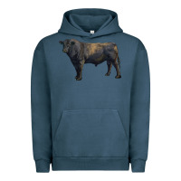 Pigment Midnight Navy black angus bull Urban Hoodie - RanaPortraitStore