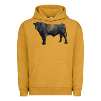 Pigment Peanut Butter black angus bull Urban Hoodie - RanaPortraitStore