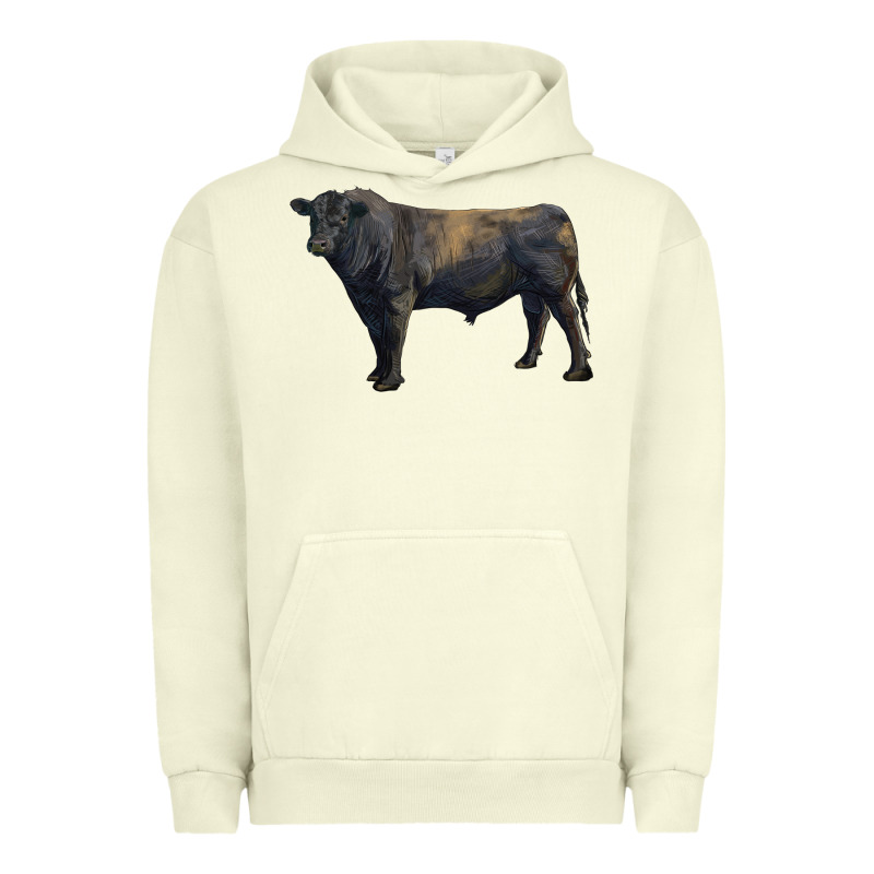 Black Angus Bull Urban Hoodie by RanaPortraitStore | Teevron