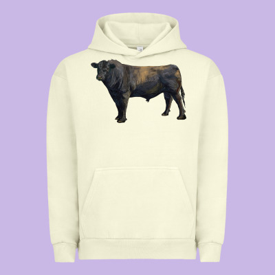 Black Angus Bull Urban Hoodie Designed By Ranaportraitstore
