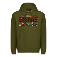 Army Green one merry teacher Premium Hoodie - RanaPortraitStore