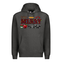 Charcoal Heather one merry teacher Premium Hoodie - RanaPortraitStore