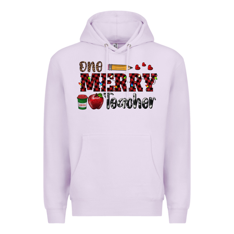One Merry Teacher Premium Hoodie by RanaPortraitStore | Teevron