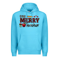 Ocean Blue one merry teacher Premium Hoodie - RanaPortraitStore