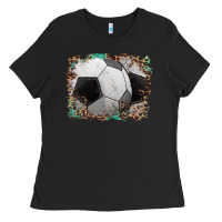 Black sports soccer background Ladies Tee - Artiststas