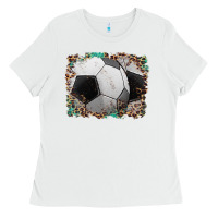 Sports Soccer Background Ladies Tee | Teevron