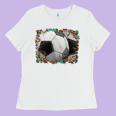 Sports Soccer Background Ladies Tee Designed By Artiststas