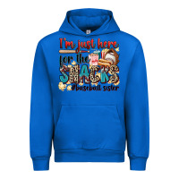 Cobalt i'm just here for the snacks #baseball sister Urban Hoodie - Zillion Design Studio