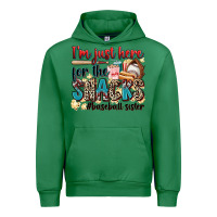 Emerald i'm just here for the snacks #baseball sister Urban Hoodie - Zillion Design Studio