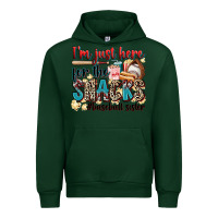 Forest Green i'm just here for the snacks #baseball sister Urban Hoodie - Zillion Design Studio