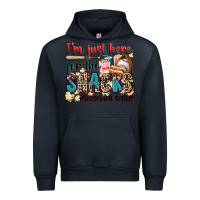 Navy i'm just here for the snacks #baseball sister Urban Hoodie - Zillion Design Studio