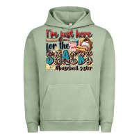 Pigment Oil Green i'm just here for the snacks #baseball sister Urban Hoodie - Zillion Design Studio