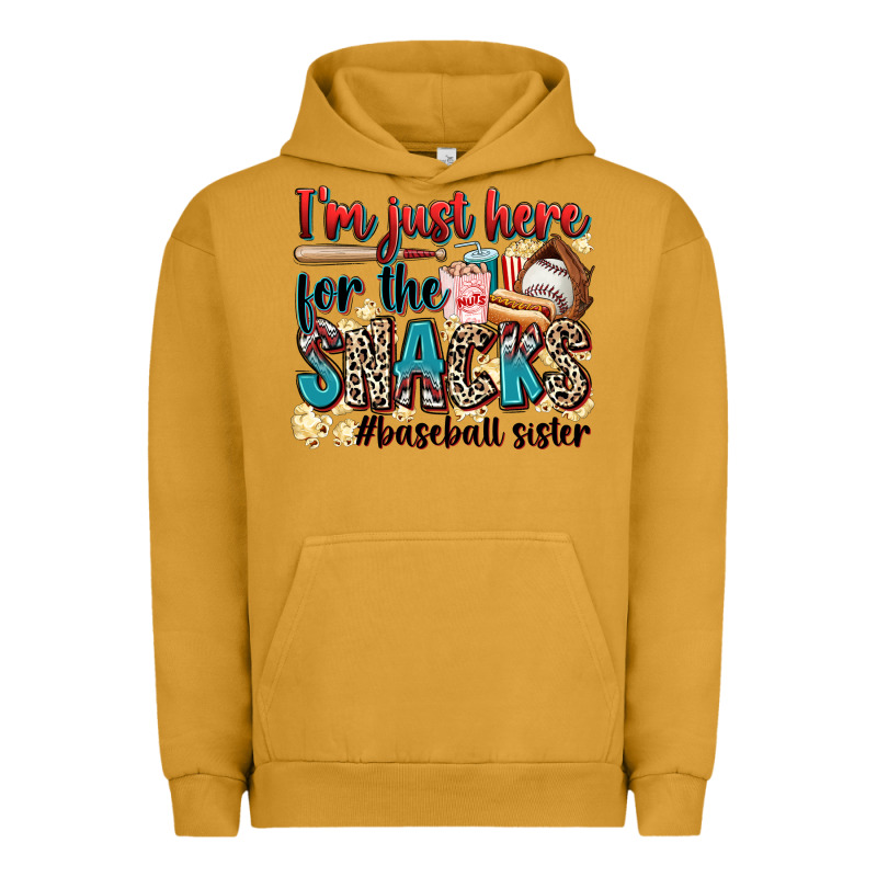I'm Just Here For The Snacks #baseball Sister Urban Hoodie by Zillion Design Studio | Teevron