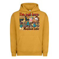 Pigment Peanut Butter i'm just here for the snacks #baseball sister Urban Hoodie - Zillion Design Studio