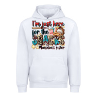 White i'm just here for the snacks #baseball sister Urban Hoodie - Zillion Design Studio