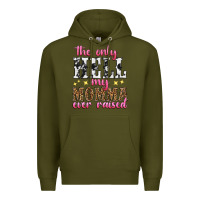 Army Green the only hell my momma ever raised Premium Hoodie - texasbilliewilder