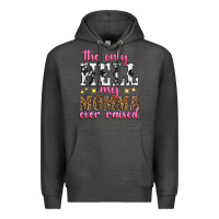 Charcoal Heather the only hell my momma ever raised Premium Hoodie - texasbilliewilder