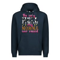 Navy the only hell my momma ever raised Premium Hoodie - texasbilliewilder