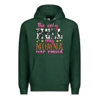 Sports Green the only hell my momma ever raised Premium Hoodie - texasbilliewilder