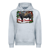 Heather Grey merry Christmas black angus bull and farm Urban Hoodie - RanaPortraitStore