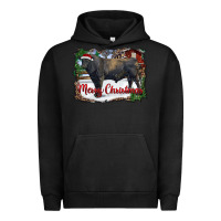 Pigment Black merry Christmas black angus bull and farm Urban Hoodie - RanaPortraitStore