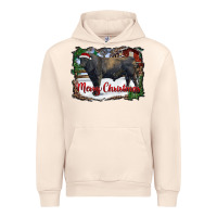 Sandshell merry Christmas black angus bull and farm Urban Hoodie - RanaPortraitStore