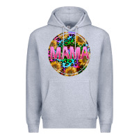 Heather Grey tie dye mama Premium Hoodie - texasbilliewilder