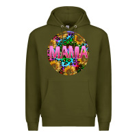 Army Green tie dye mama Premium Hoodie - texasbilliewilder