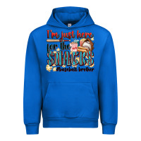 Cobalt i'm just here for the snacks #baseball brother Urban Hoodie - Zillion Design Studio