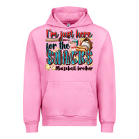 Fuchsia Pink i'm just here for the snacks #baseball brother Urban Hoodie - Zillion Design Studio