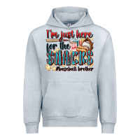 Heather Grey i'm just here for the snacks #baseball brother Urban Hoodie - Zillion Design Studio