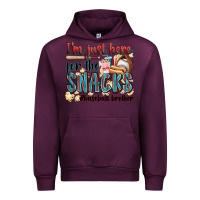Mauve Wine i'm just here for the snacks #baseball brother Urban Hoodie - Zillion Design Studio