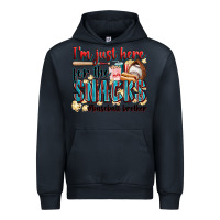 Navy i'm just here for the snacks #baseball brother Urban Hoodie - Zillion Design Studio