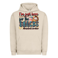 Pigment French Oak i'm just here for the snacks #baseball brother Urban Hoodie - Zillion Design Studio